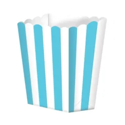 Pack de 5 cajitas para palomitas celestes y blancas