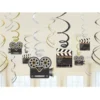 Pack de 12 decoraciones colgantes Hollywood