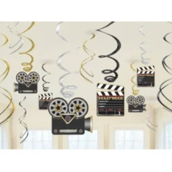Pack de 12 decoraciones colgantes Hollywood