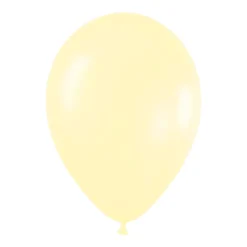 Pack de 12 Globos Amarillo Satinado 30 cm
