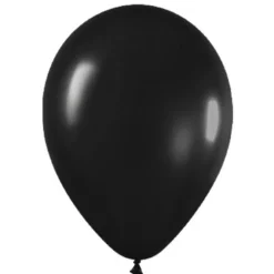Pack de 10 Globos de Látex Negro Metalizado