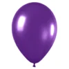Pack de 12 Globos de Látex Violeta Metalizado