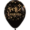 Pack de 12 Globos Feliz Cumpleaños Glitter Gold 30 cm