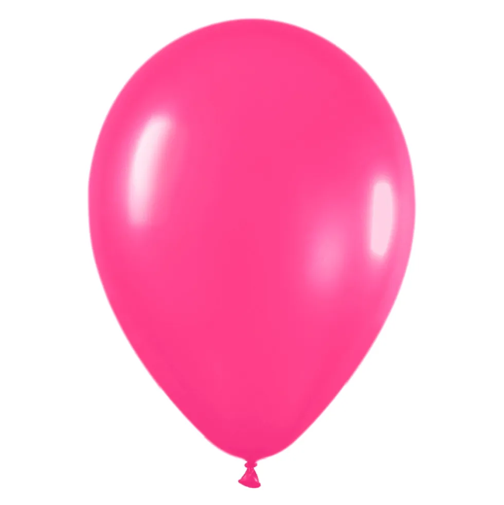 Pack de 12 Globos Fucsia Metalizado 30 cm
