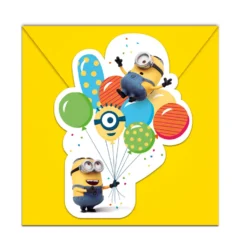 Pack de 6 Invitaciones Minions Party
