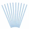 Pack de 10 Pajitas de Papel Rombos Azules