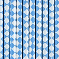 Pack de 10 Pajitas de Papel Rombos Azules