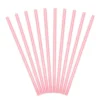Pack de 10 Pajitas de Papel Rosa Claro 19cm