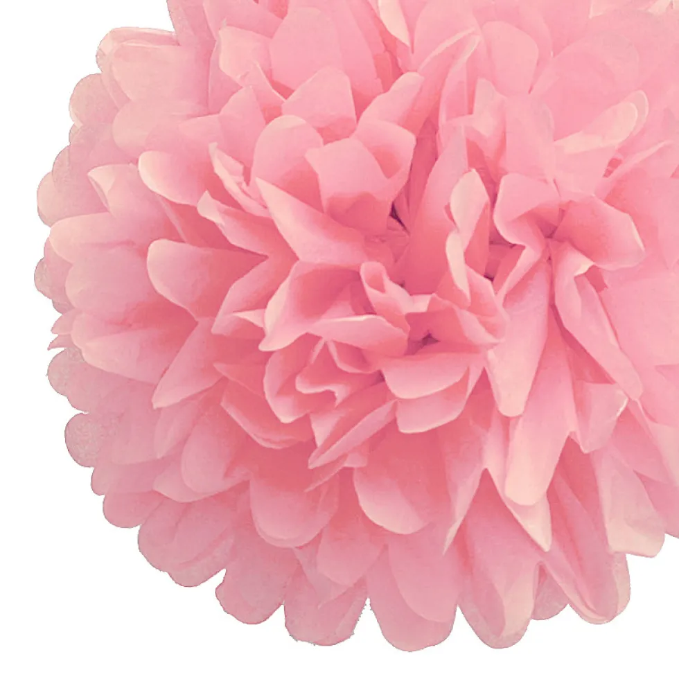 Pack de 4 Pompones de Seda 35cm color Rosa