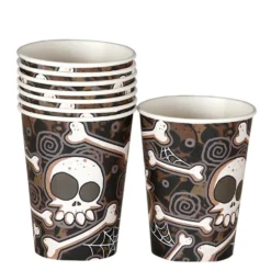 Pack de 8 Vasos Huesos Halloween
