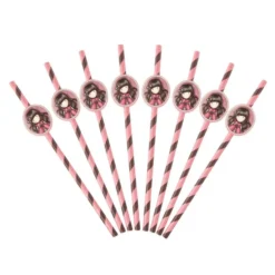 Pajitas de Papel Gorjuss Rosas 8 ud