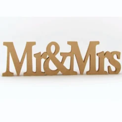 Palabra Decorativa de Madera Mr & Mrs 50 cm
