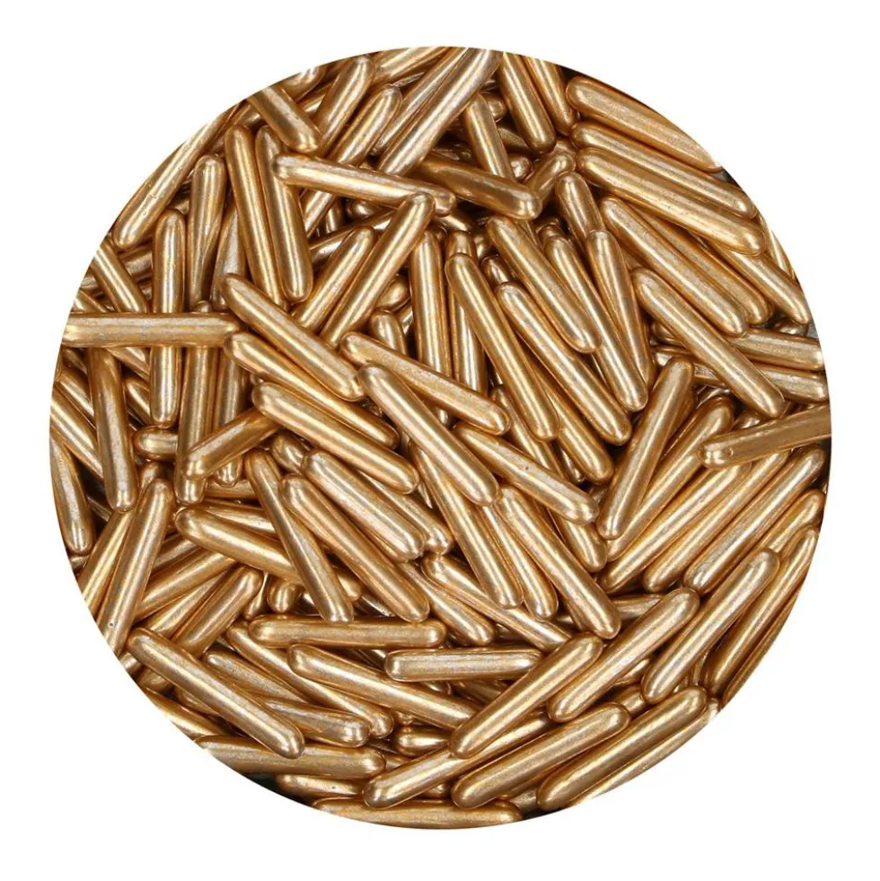 Palitos de Azúcar Oro Claro Metalizado XL 70 gr - Funcakes