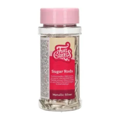 Palitos de Azúcar Plata Metalizada XL 70 gr - Funcakes