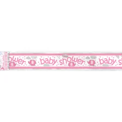 Pancarta Baby Shower Elefante Rosa