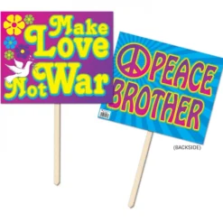 Pancarta Photocall Hippie Peace- Not War