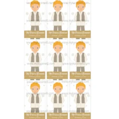 Papel de Azúcar Comunión Niño Modelo N Rectangular