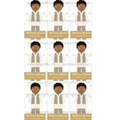 Papel de Azúcar Comunión Niño Modelo P Rectangular
