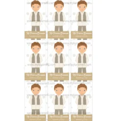 Papel de Azúcar Comunión Niño Modelo O Rectangular