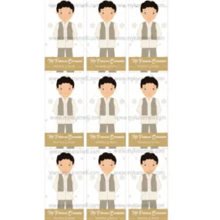 Papel de Azúcar Comunión Niño Modelo M Rectangular