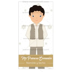 Papel de Azúcar Comunión Niño Modelo M Rectangular