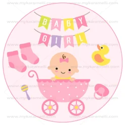 Papel de Azúcar Baby Girl 20 cm