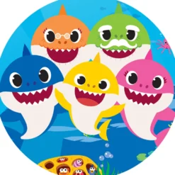Papel de Oblea Baby Shark de 20 cm