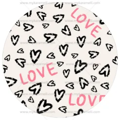 Papel de Oblea San Valentín Modelo D 20 cm