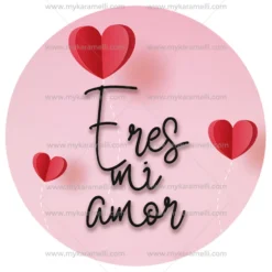 Papel de Oblea San Valentín Modelo Eres mi amor 20 cm