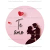 Papel de Oblea San Valentín Modelo Te amo 15 cm