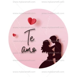 Papel de Oblea San Valentín Modelo Te amo 15 cm
