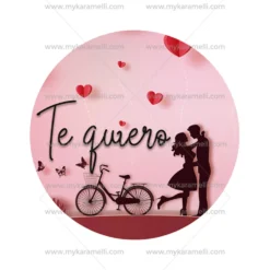 Papel de Oblea San Valentín Modelo Te quiero 15 cm