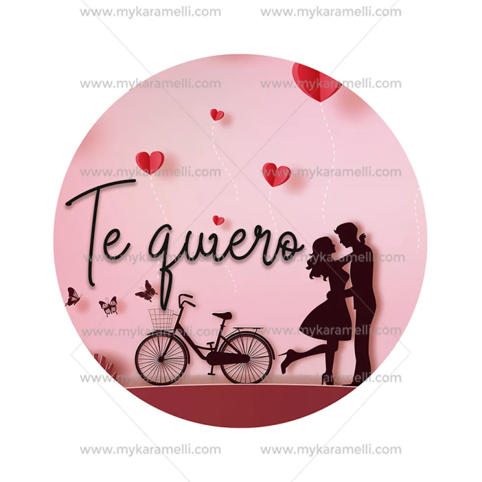 Papel de Oblea San Valentín Modelo Te quiero 15 cm