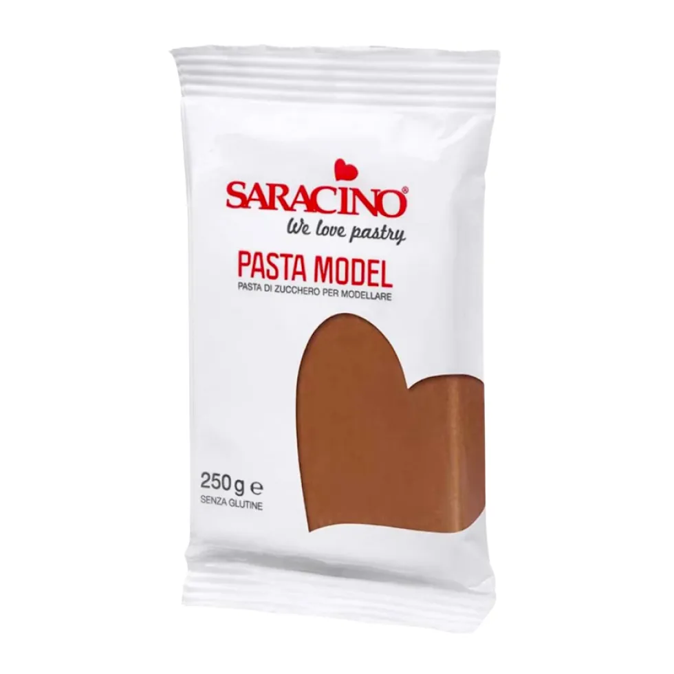 Pasta de modelar Saracino - marron 250 g