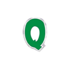 Pegatina para Globos Letra Q Verde