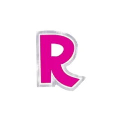 Pegatina para Globos Letra R Rosa