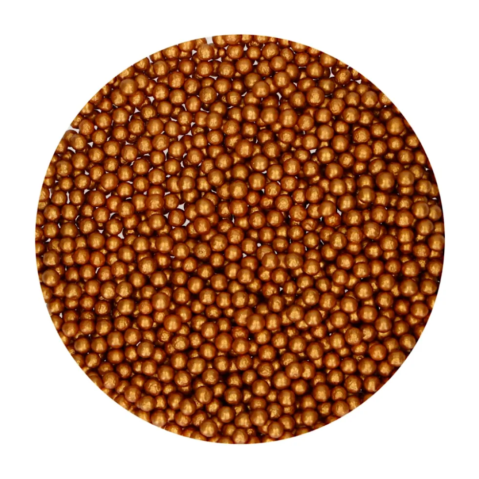Perlas de Azúcar Blandas Pequeñas Bronce / Oro 70 gr - Funcakes
