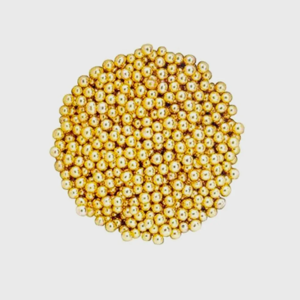 Perlas de Azúcar Doradas Metalizadas 4mm - 90 gr