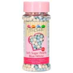 Perlas Blandas Blancas y Azules 60 gr - Funcakes