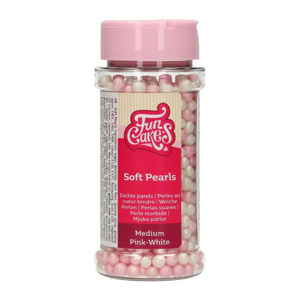 Perlas Blandas Rosas y Blancas 60 gr - Funcakes