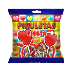 Piruletas de Corazón sabor Cereza 7 ud - Fiesta
