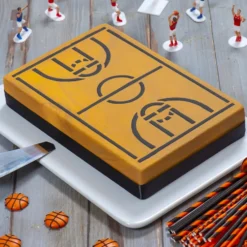 Plantilla Decorativa para Tarta Campo de Baloncesto – Decora