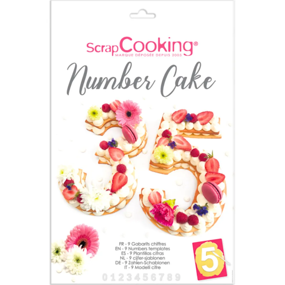 Plantillas para Tartas Números - Scrapcooking