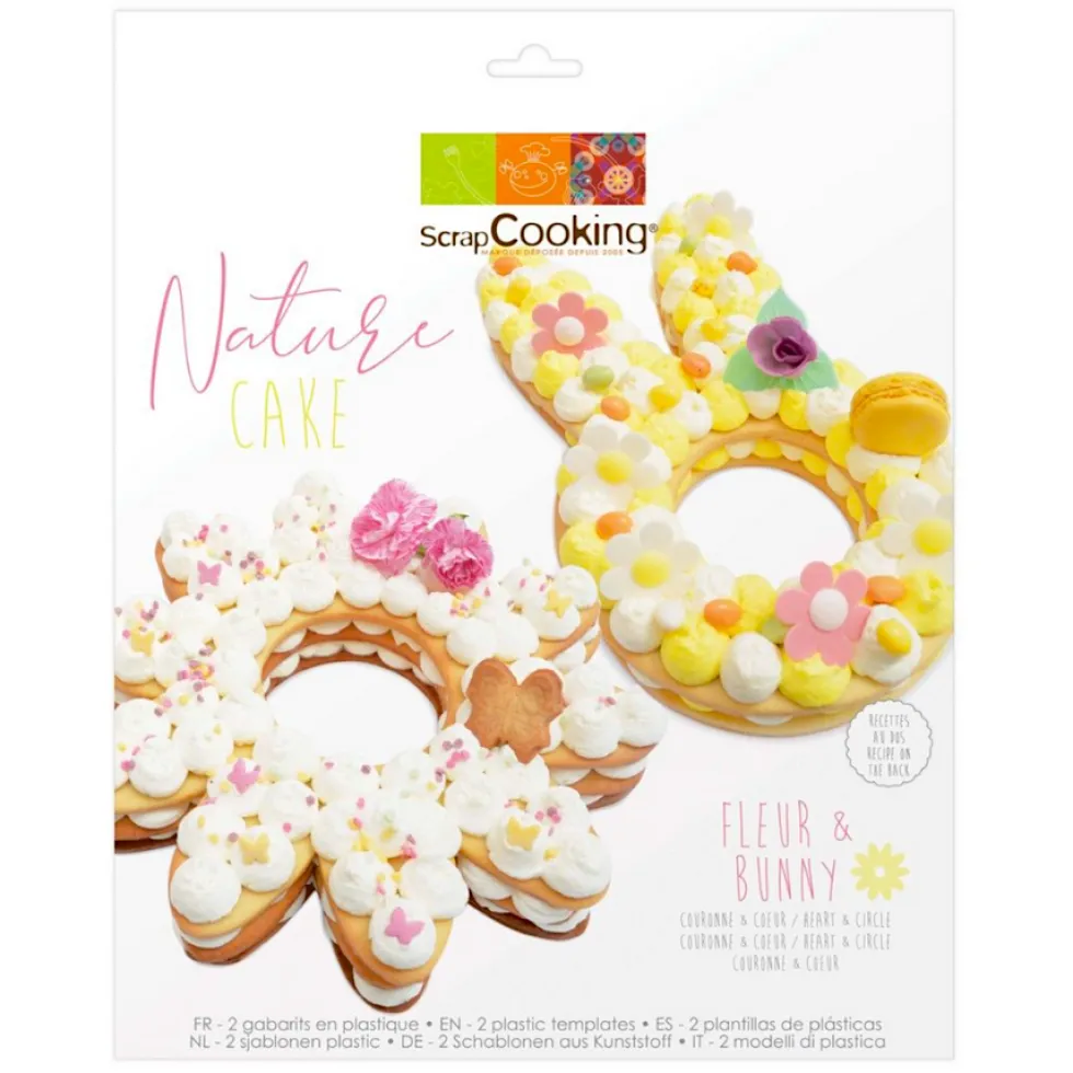 Plantillas para Tartas Flor y Conejo - Scrapcooking