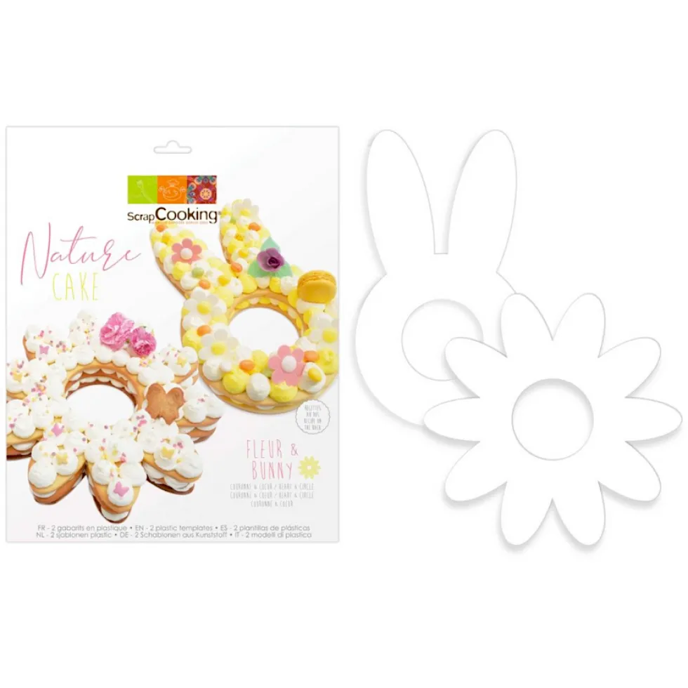 Plantillas para Tartas Flor y Conejo - Scrapcooking