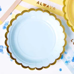 Platos Azul Claro 18 cm 6 ud