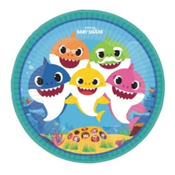 Platos de Papel Baby Shark 23 cm 8 ud