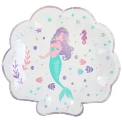 Platos de Papel Sirena 21 cm 10 ud