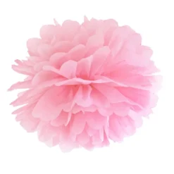 Pompón Rosa de papel 35 cm