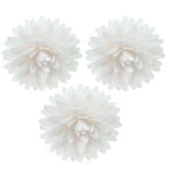 Pompones de Oblea Blancos 4,5 cm 12 ud
